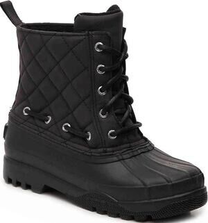 Sperry Gosling Quilted Duck Boots Womens 7 Black Waterproof Outdoor Rain Boots